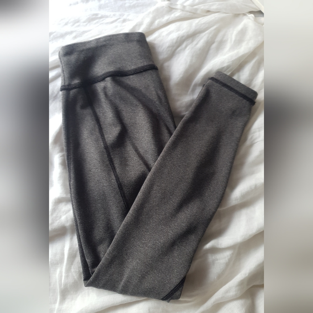 Pink Lotus Black & Grey Reversible Leggings